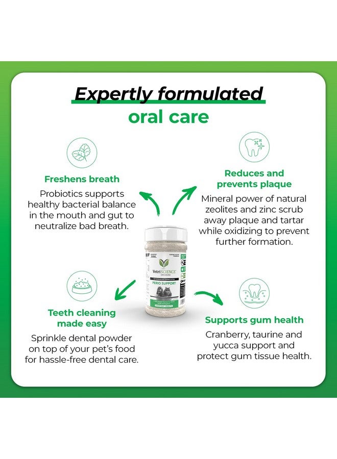 فيتري ساينس لابوراتوريز مسحوق تنظيف أسنان القطط والكلاب من بيري سوبورت، 4.2 أونصة - معطر أنفاس القطط والكلاب - مثبت سريريًا أنه يدعم البلاك والجير - Image 2