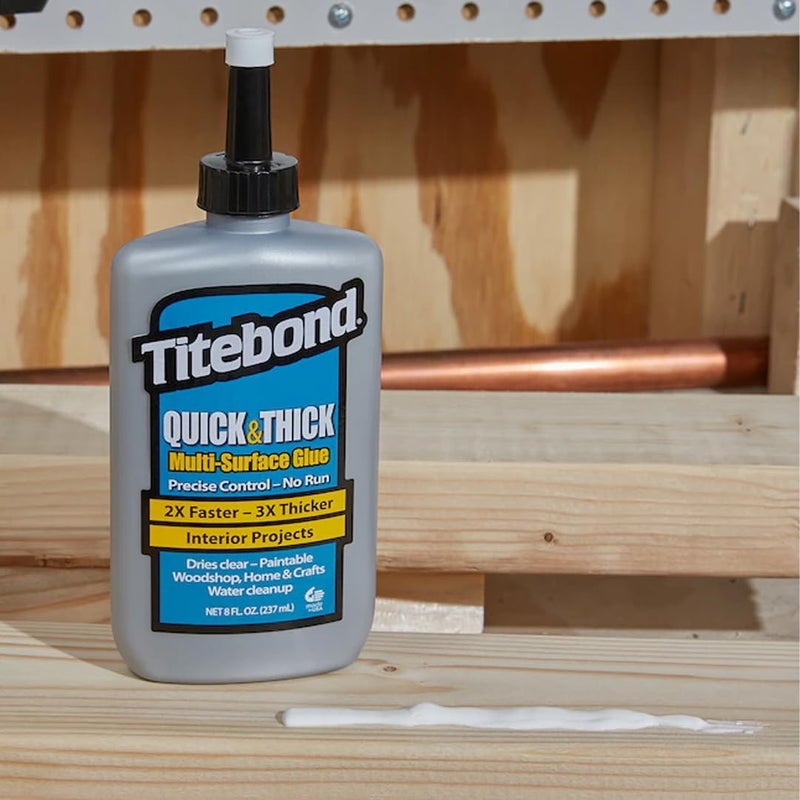Titebond Quick & Thick Multi-Surface Glue - 8 fl oz, No-Run, No-Drip Formula for Interior Projects - Image 2