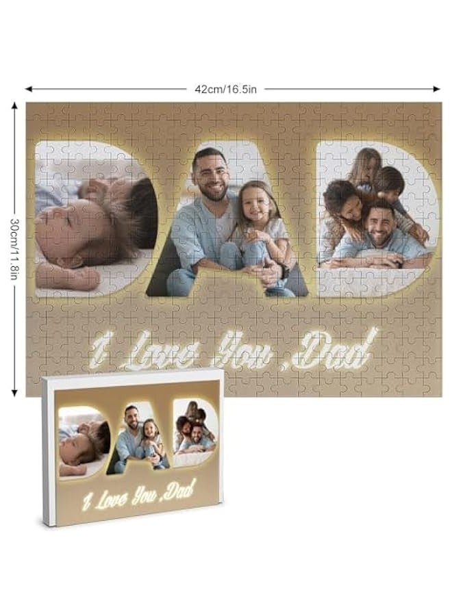 جيني احجية صور مخصصة من صور عيد الاب 1000/500/300 قطعة احجية صور مخصصة للبالغين افضل هدايا الاب على الاطلاق هدايا الجد وهدايا عيد ميلاد الاب - Image 2