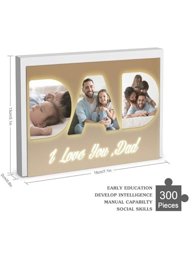 جيني احجية صور مخصصة من صور عيد الاب 1000/500/300 قطعة احجية صور مخصصة للبالغين افضل هدايا الاب على الاطلاق هدايا الجد وهدايا عيد ميلاد الاب - Image 3