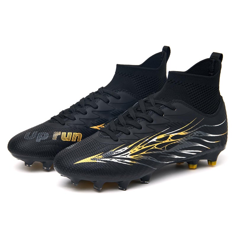 Up run Football Cleats for Men Women High Top Soccer Shoes FG Long Spikes Football Shoes Adult Lightweight Outdoor Professional Athletic Training - Image 3