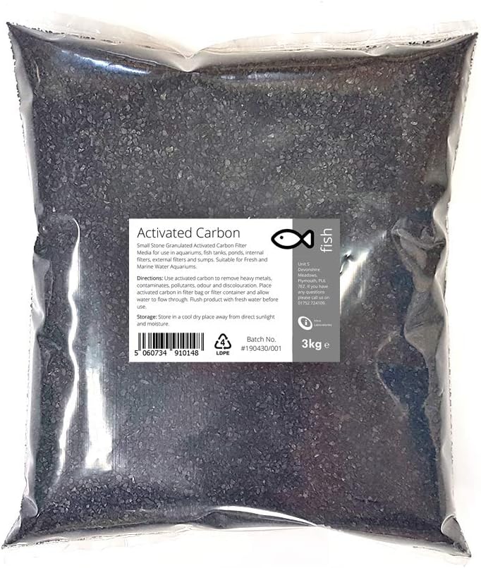 Intralabs Activated Carbon 3kg - Small Charcoal Granules Fish Tank Filter Media Aquariums - Image 1