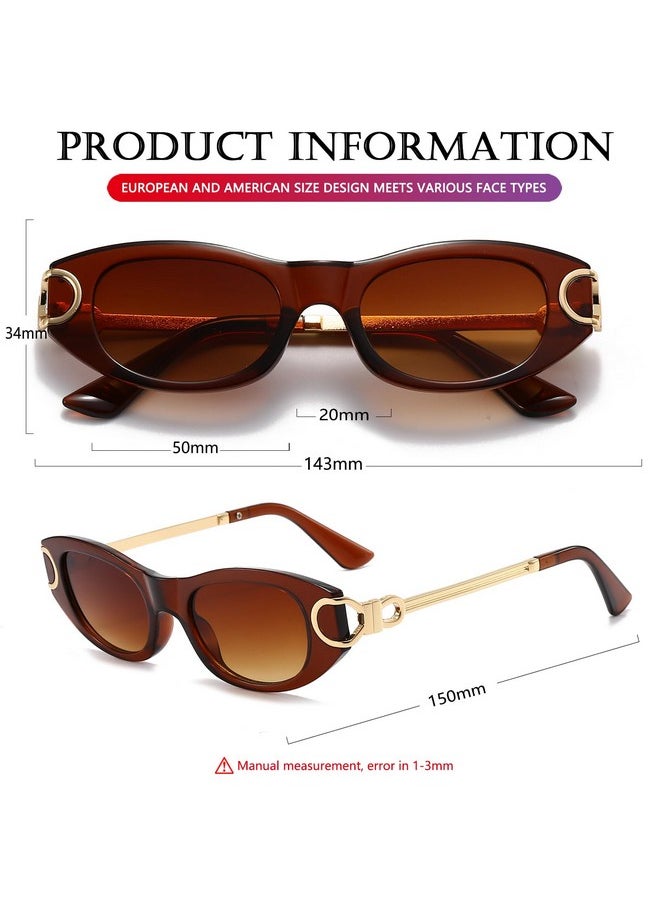 Retro Oval Sunglasses For Women 90S-Style Classic Oval Frame Sun Glasses Fashion Vintage Cat Eye Shades (Brown/Brown Gradient) - pzsku/Z7C590F7CB6D19CB40E05Z/45/_/1735817978/5ee0e418-b2b9-48db-936e-47817a6b290b