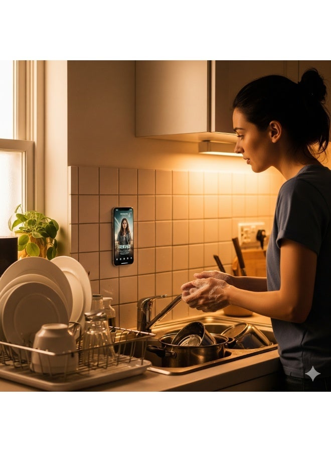 ريبوكس جراب من السيليكون قاعدة شفط للجوال، تمسك الجوال بكفره بسهولة، مناسبة للآيفون والأندرويد، ما تنزلق وتخليك تستخدم الجوال بدون ما تمسكه بيدك، ممتازة للتصوير والسيلفي وفيديوهات التيك توك - Image 3