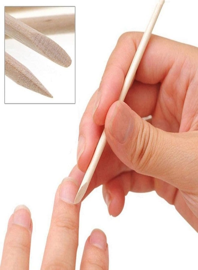 FEELHIGH 100PCS Orange Sticks for Nails - Wooden Cuticle Pusher Double Sided Multi Functional, Non-Toxic, Skin-Safe Wood Tools for Manicure & Pedicure for Home & Salon (100pcs Big) - Image 3