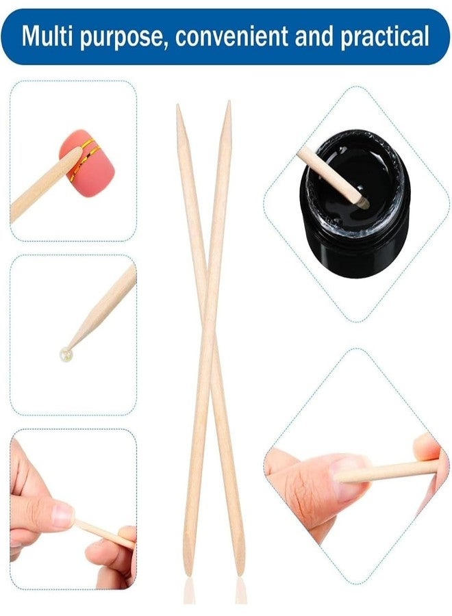 FEELHIGH 100PCS Orange Sticks for Nails - Wooden Cuticle Pusher Double Sided Multi Functional, Non-Toxic, Skin-Safe Wood Tools for Manicure & Pedicure for Home & Salon (100pcs Big) - Image 4