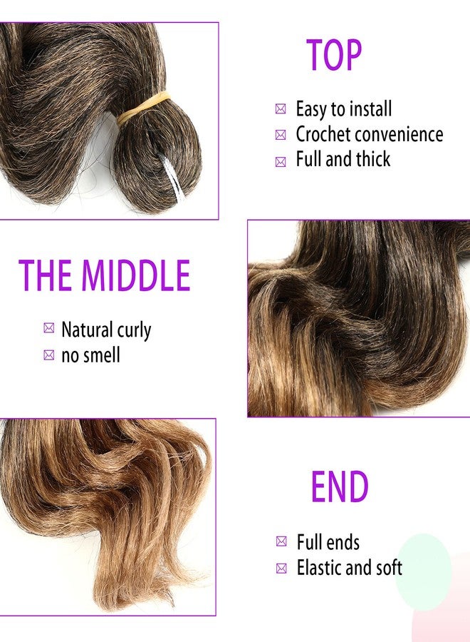 AMELI Ocean Wave Crochet Hair Deep Wave Crochet Hair Ocean Wave Braids Hair Synthetic Crochet Braiding Hair Extensions 8 Packs (14 Inch (Pack of 8), T27) - Image 3