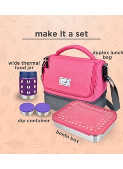 LunchBots LunchBots 4.5oz Leak Proof Snack and Side Dish Containers - Set of 2 (4.5 oz) - Spill Proof in Bags and Bento Boxes - Food Grade Stainless Steel and Silicone Lids - Dishwasher Safe - Purple Set  - Image 5