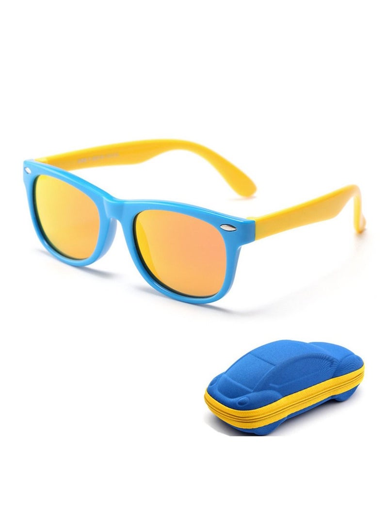 نظارات شمسية للأطفال مستقطبة من المطاط بظلال مرنة للبنات والأولاد من سن 3-9 سنوات - Image 1