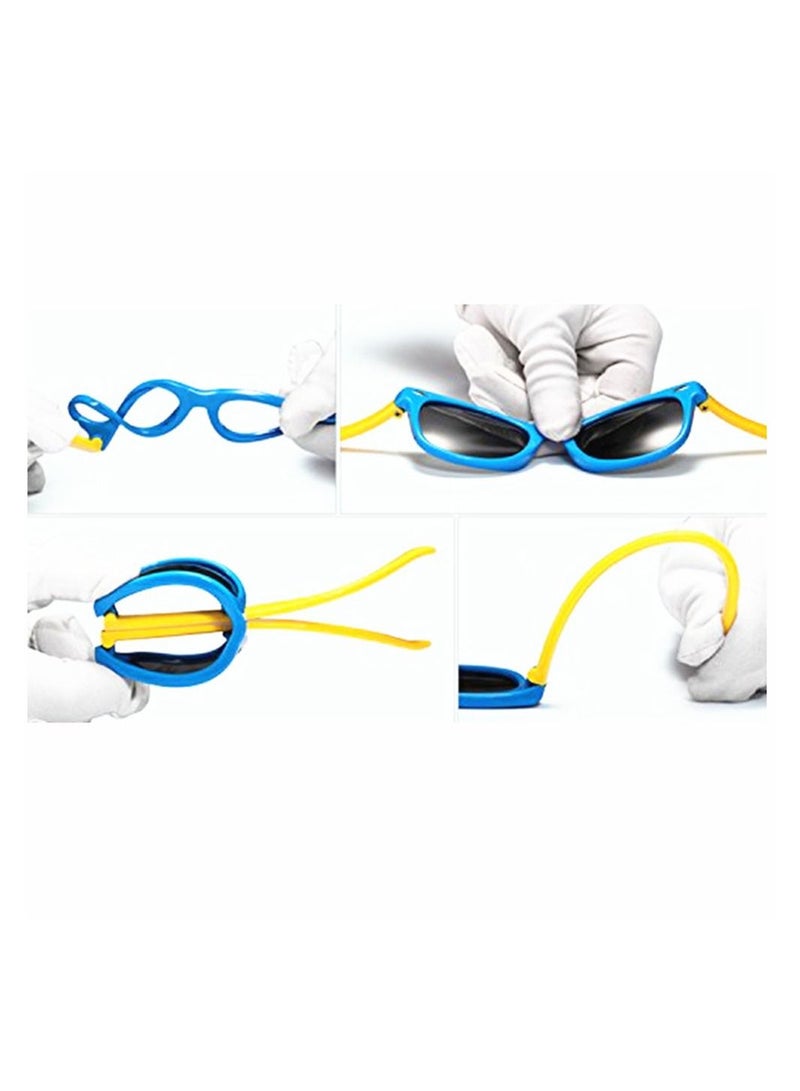 نظارات شمسية للأطفال مستقطبة من المطاط بظلال مرنة للبنات والأولاد من سن 3-9 سنوات - Image 4