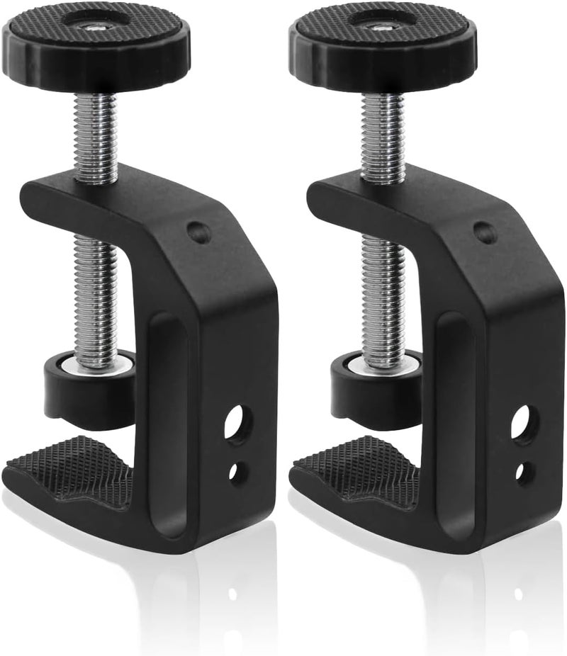 Leadrise Universal C-Clamp With 1/4 And 3/8 Thread Hole For Desktop Mount Holder LCD Monitor Flash Desks Carts Benches Worktables (2) - Image 1
