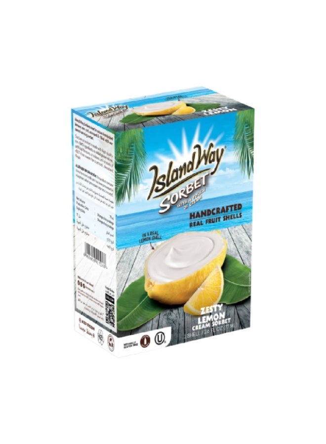 Fruit Sorbet Ice Cream Zesty Lemon - 77 ml