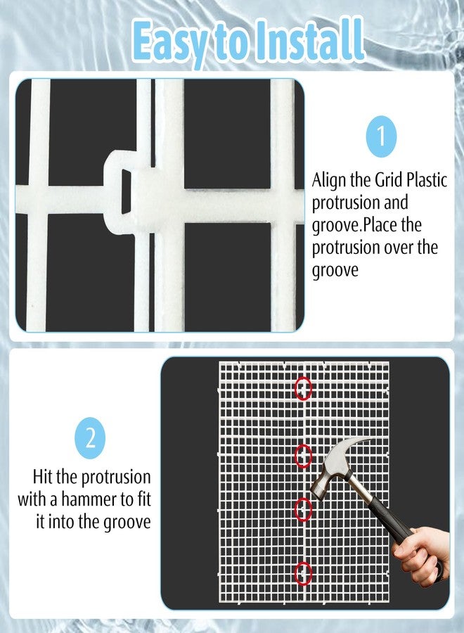 هامليدي فاصل حوض السمك البلاستيكي من هاميليدي مع مشابك، لوحة شبكية، غطاء حوض السمك، فاصل حوض السمك، فلتر، لوحة عزل سفلية، فاصل للتكاثر المختلط (8 قطع، أبيض) - Image 5