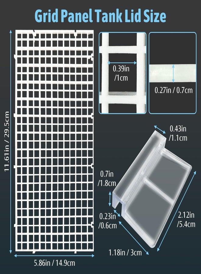 هامليدي فاصل حوض السمك البلاستيكي من هاميليدي مع مشابك، لوحة شبكية، غطاء حوض السمك، فاصل حوض السمك، فلتر، لوحة عزل سفلية، فاصل للتكاثر المختلط (8 قطع، أبيض) - Image 3