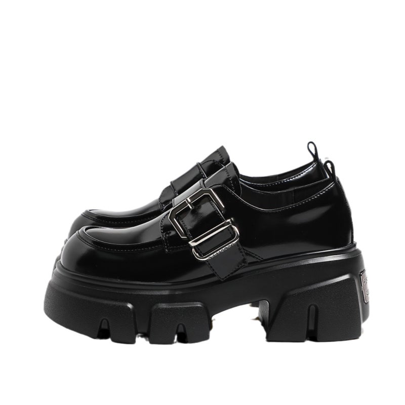 Women's Platform Loafers, Round Toe, Slip-on, Height Increasing - Image 5