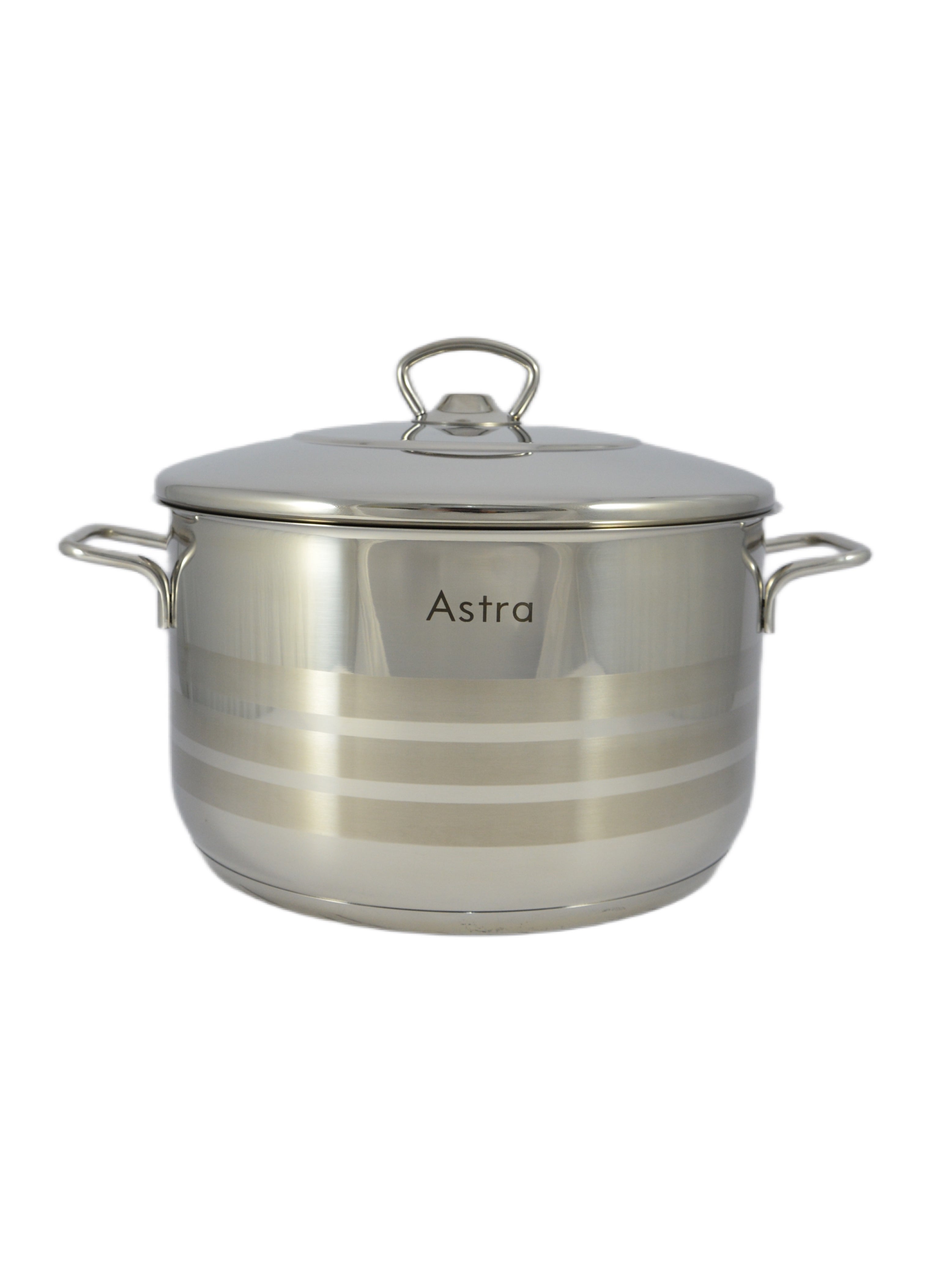 Astra Astra Casserole 24x12cm - 6.3 Liter Capacity -18/10 Cr-Ni Stainless Steel - Silver 