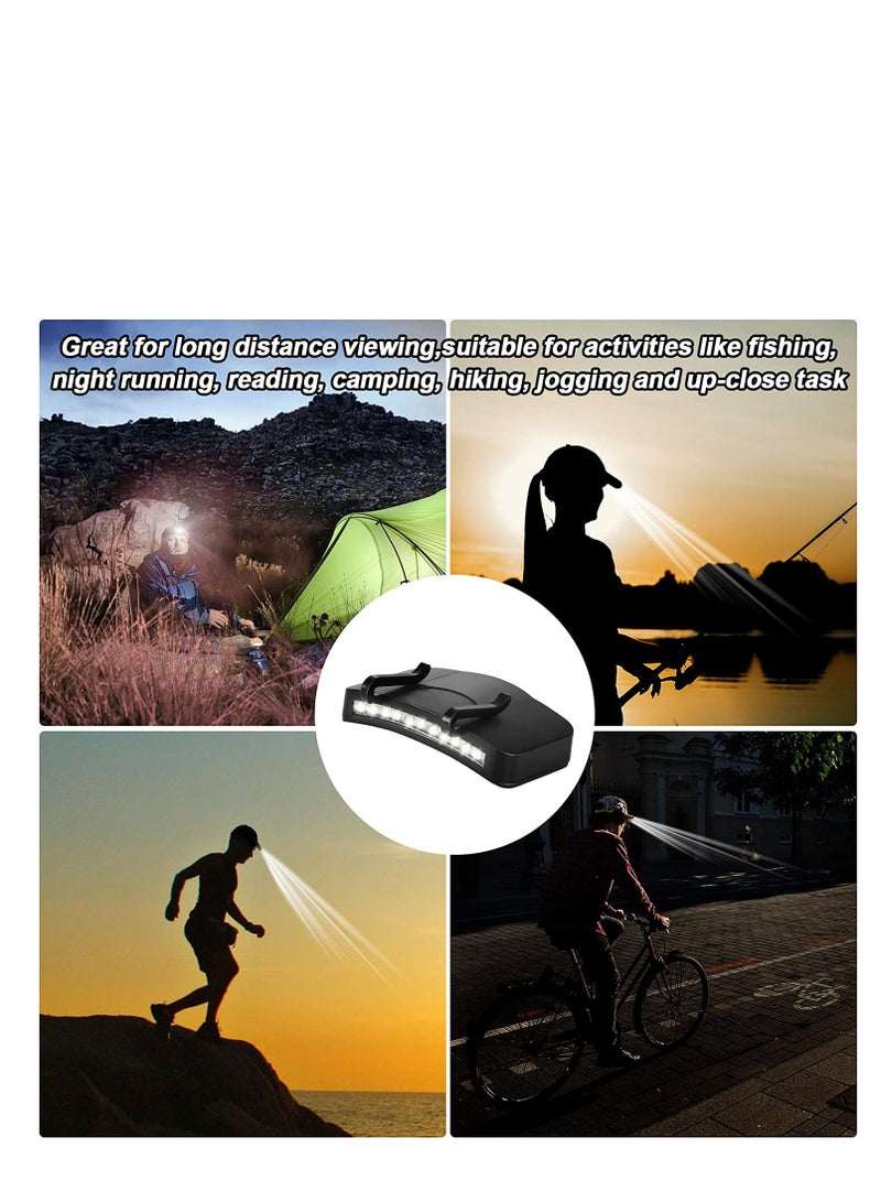 Ultra Bright Clip-On Head Lamps for Hands-Free Night Activities - Perfect for Running, Fishing, Camping, and Emergencies (4PCS, Batteries Not Included) - Image 5