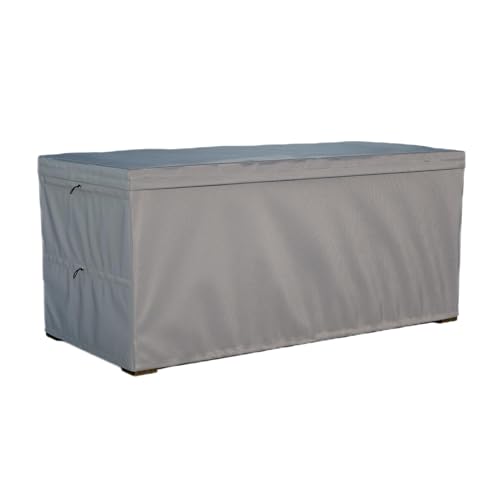 DORAHUA Deck Box Cover Outdoor Storage Box Cover 150 Gallon Heavy Duty 600D Oxford Cloth Water And Dust Resistant Size 62x25x28 Inches Fits Most Patio Box - Image 1