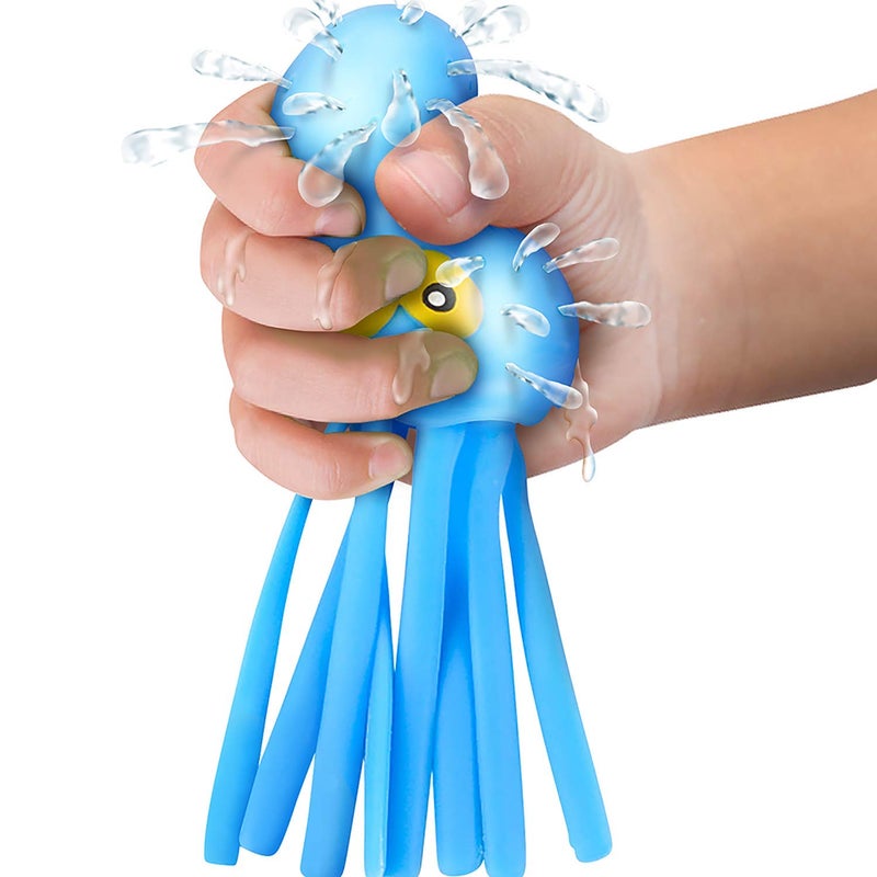 ArtCreativity Octopus Water Balls, Set of 3, Rubber Kids’ Bath Toys, Sensory Stress Relief Pool Toys for Kids, Cute Goodie Bag Fillers for Boys and Girls, Pink, Blue and Green - Image 4