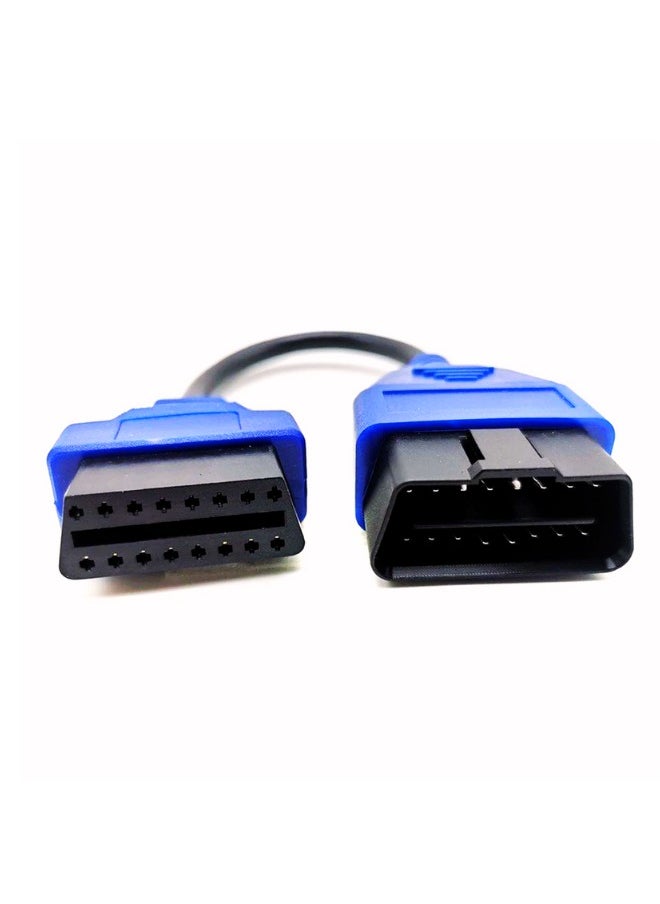 Generic Flexible  OBD2 Diagnostic Extension Cable Extender Cord  Plug Adapter 16 Pin Dlc OBD II 30cm  - Image 1