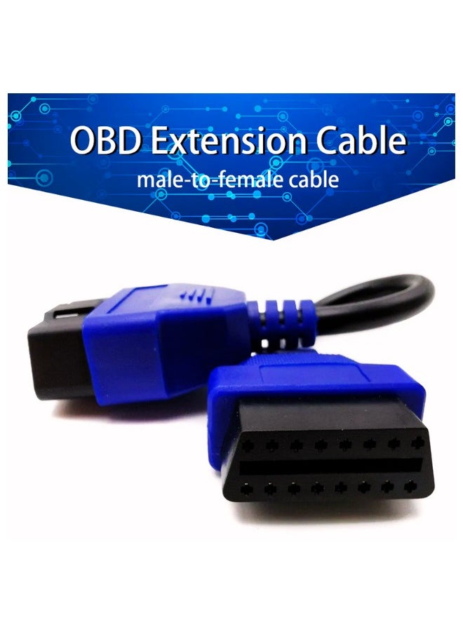 Generic Flexible  OBD2 Diagnostic Extension Cable Extender Cord  Plug Adapter 16 Pin Dlc OBD II 30cm  - Image 2