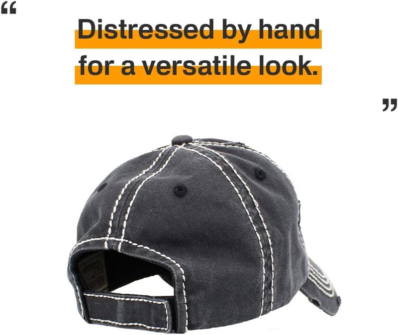KBETHOS Vintage Washed Distressed Cotton Dad Hat Baseball Cap Adjustable Polo Trucker Unisex Style Headwear - Image 5