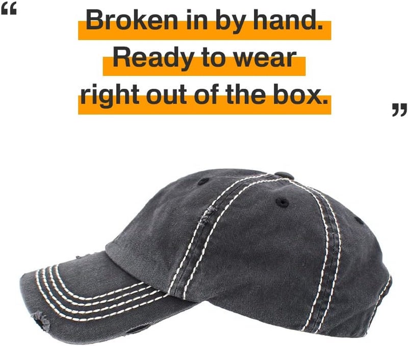 KBETHOS Vintage Washed Distressed Cotton Dad Hat Baseball Cap Adjustable Polo Trucker Unisex Style Headwear - Image 4