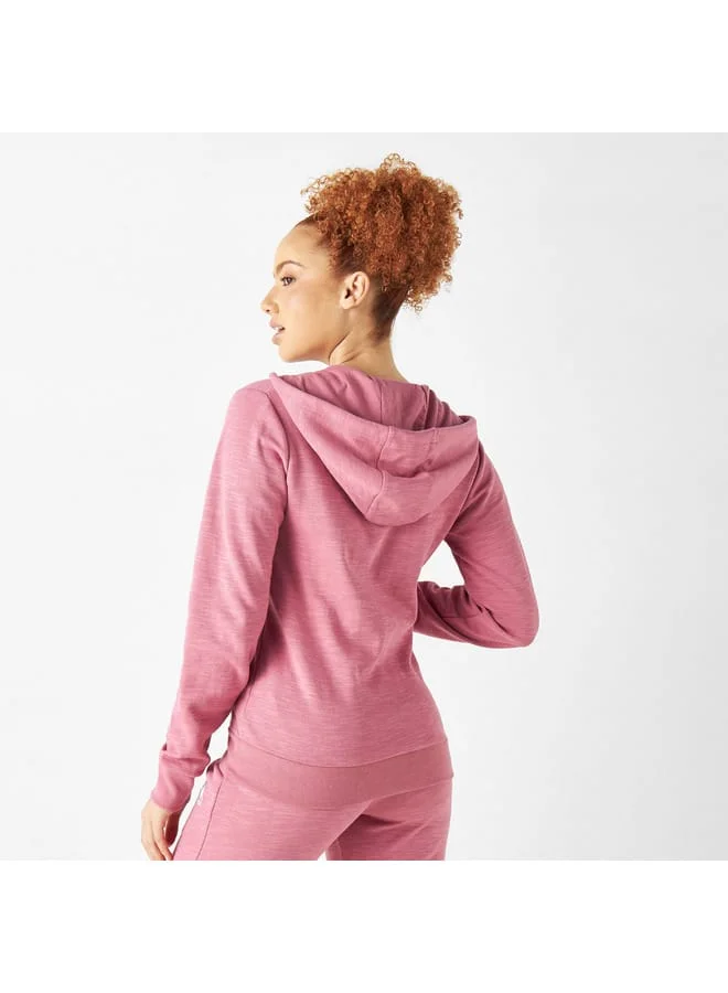 Kappa Kappa Logo Detail Zip Through Hoodie with Long Sleeves and Pockets