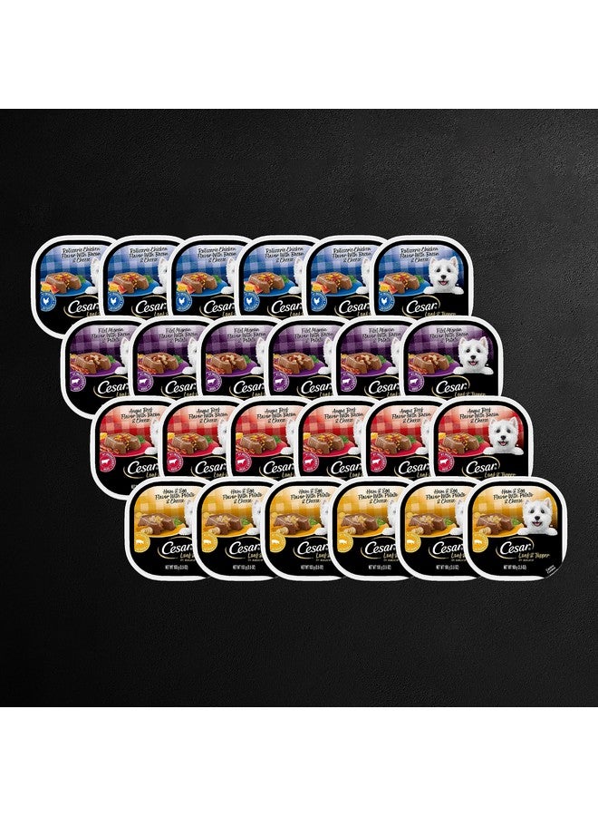 Cesar Adult Wet Dog Food Loaf In Sauce Rotisserie Chicken, Filet Mignon, Angus Beef, And Ham & Egg Flavors Variety Pack, 3.5 Oz. Easy Peel Trays, (Pack Of 24) - Image 2