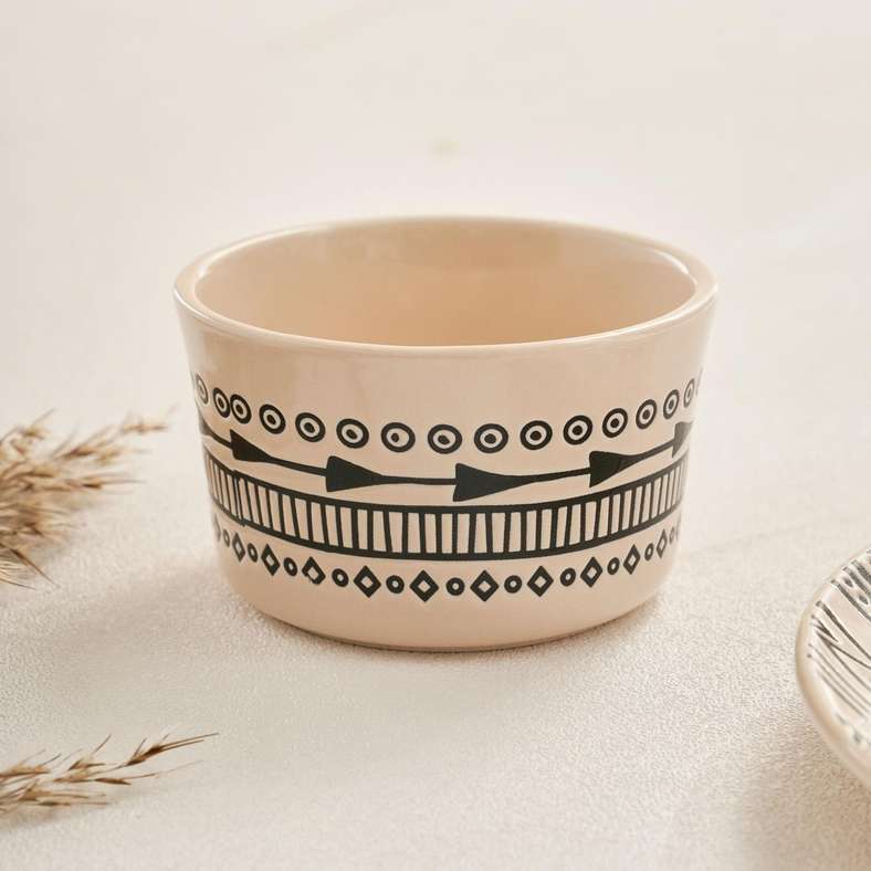 Pan Home رامكين إيليني العرقي - أسود وبيج