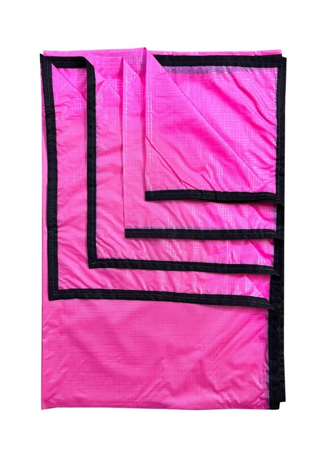 Ecosoft Baby Plastic Sheet/PVC Sheet for Kids/Rubber Sheet for Babies/Bed Wetting Protector (135 CM x 185 CM) (Pink RINKLE) - Image 1