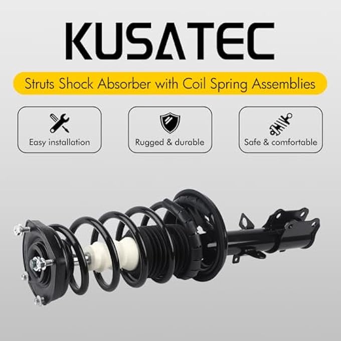 KUSATEC Rear Pair Complete Struts Shock Absorber Fit For 19982002 Chevy Prizm 19931997 Geo Prizm 19932002 Toyota Corolla 171954 171953 LeftRight Struts With Coil Spring Assemblies - Image 2