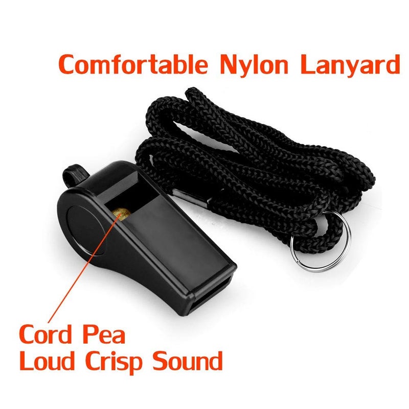 Hipat Whistle, 3 packs Plastic Sports Whistles with Lanyard, Loud Crisp Sound Whistle Ideal for Coaches, Referees, and Officials - Image 3