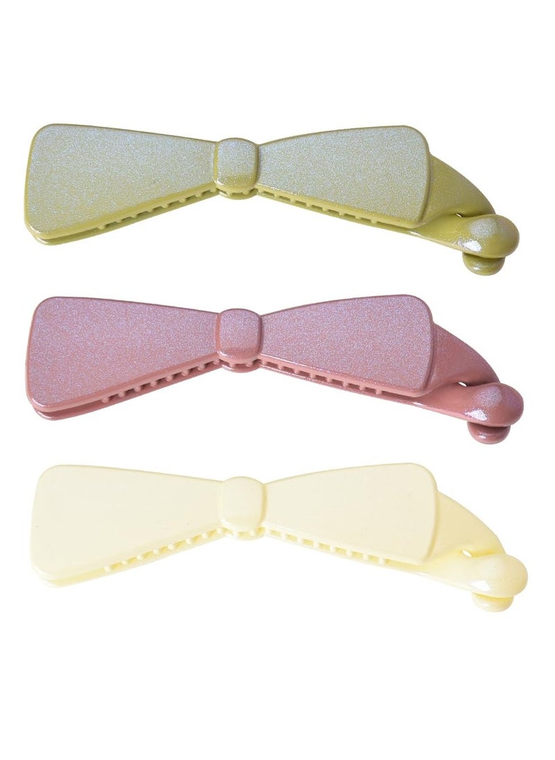 YALLNASL Banana Hair Clips for Women With Bow Clips for Hiar Women Banana Clips Hair Clincher Combs for Thin Thick Hiar Bow Clip Banana Hair Barrettes No Slip Hair Accessories Banana Hair Claw Clips 3 Pcs  - Image 1