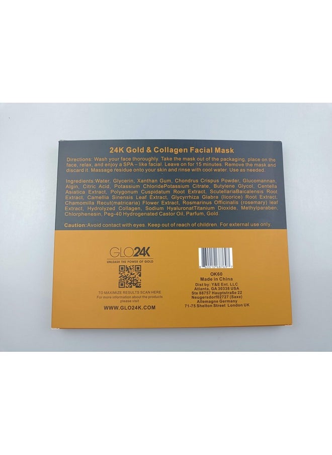GLO24K UNLEASH THE POWER OF GOLD 24K Gold & Collagen Facial Mask A Potent Hydrating Nourishing And Recharging 24K Gold & Collagen Facial Mask  - Image 4
