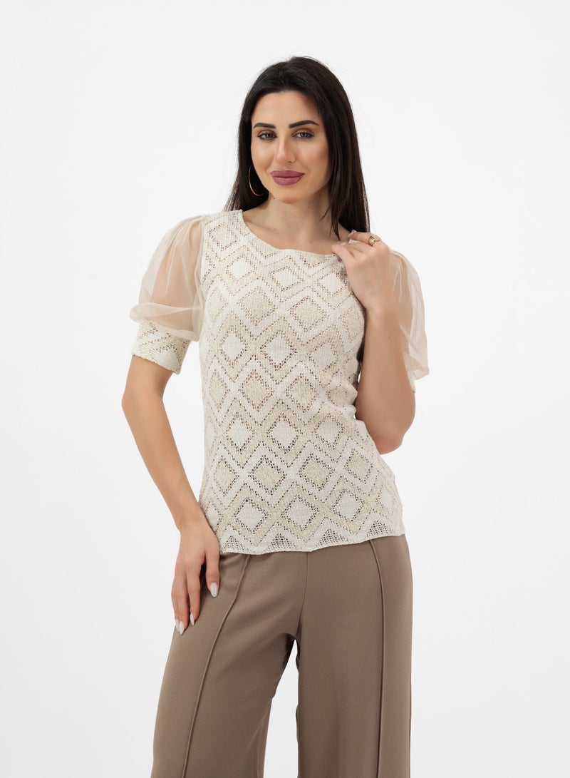Lalele PATTERNED ELEGANCE BLOUSE - Image 1