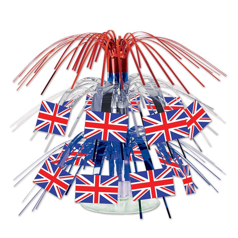 Beistle British Flag Mini Cascade Centerpiece - Image 1