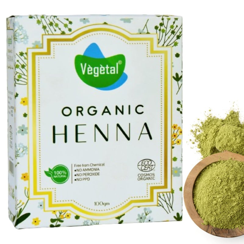 Vegetal Certified Organic Bio Mehandi Powder  100 Pure Natural Herbal Henna Mehandi 100 gm