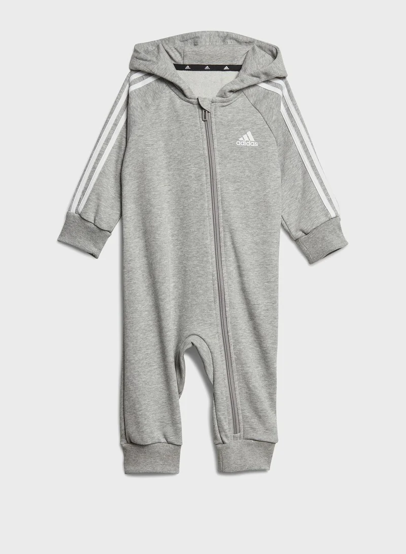 adidas بدلة رياضية قطن اساسية بـ 3 خطوط للأطفال