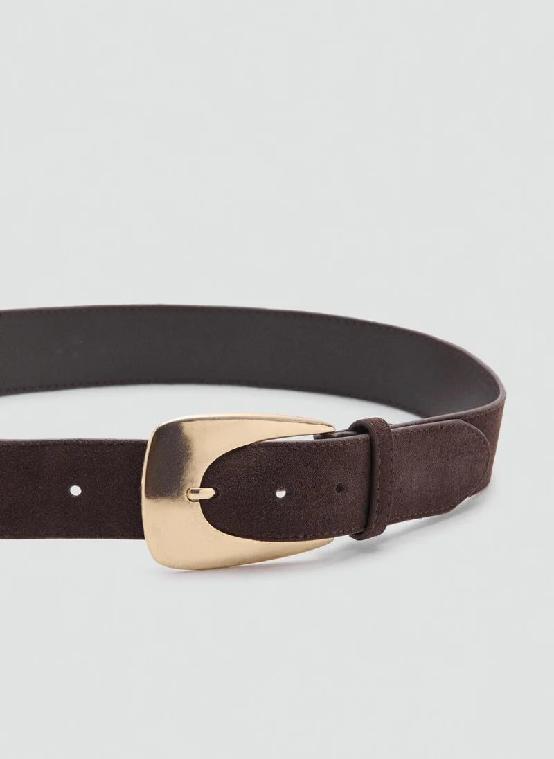 MANGO  Suede belt with maxi buckle for Women | Best Price UAE