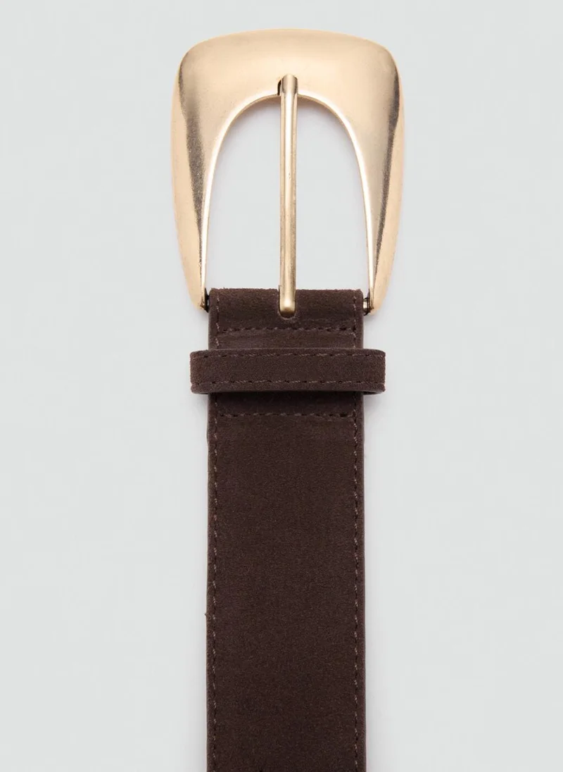 MANGO  Suede belt with maxi buckle for Women | Best Price UAE