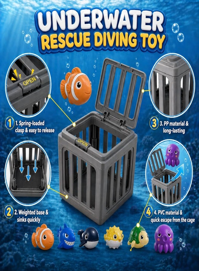 nooncrazy Pool Diving Toys for Kids, 6PCS Underwater Dive Rescue Toys for Water Swimming Dive Pool Game & Children's Bath, Fun Summer Floating Toys for Boys Girls Age 3-12 - Image 2
