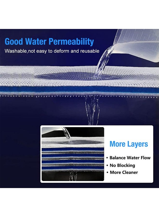 Qpets® 30 * 40cm Aquarium Filter High Density 8 Layer Filter Cotton Reusable Aquarium Filter Pad,Fish Tank Aquarium Tank Sponge Filter Cuttable Aquarium Filter s for Medium Fish Tank - Image 4