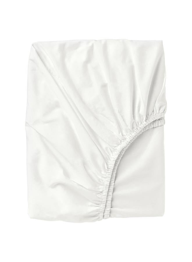 erorex Fitted sheet, white, 160x200 cm - Image 1