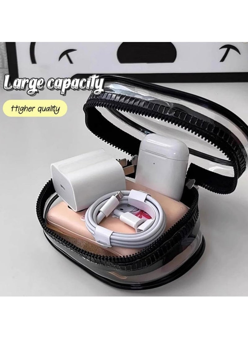 أوزيغالور حقيبة تنظيم شاحن الهاتف للحقيبة اليدوية، حافظة تنظيم الأسلاك للسفر (مجموعة من قطعتين، ألوان مختلطة) - Image 3