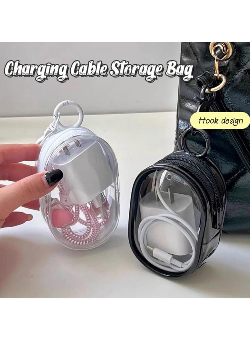 أوزيغالور حقيبة تنظيم شاحن الهاتف للحقيبة اليدوية، حافظة تنظيم الأسلاك للسفر (مجموعة من قطعتين، ألوان مختلطة) - Image 2