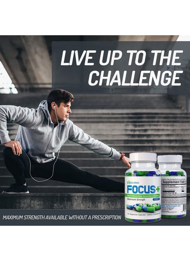 Excelerol - Focus Plus Brain Supplement Memory Support Capsules (120 Capsules) - Image 1