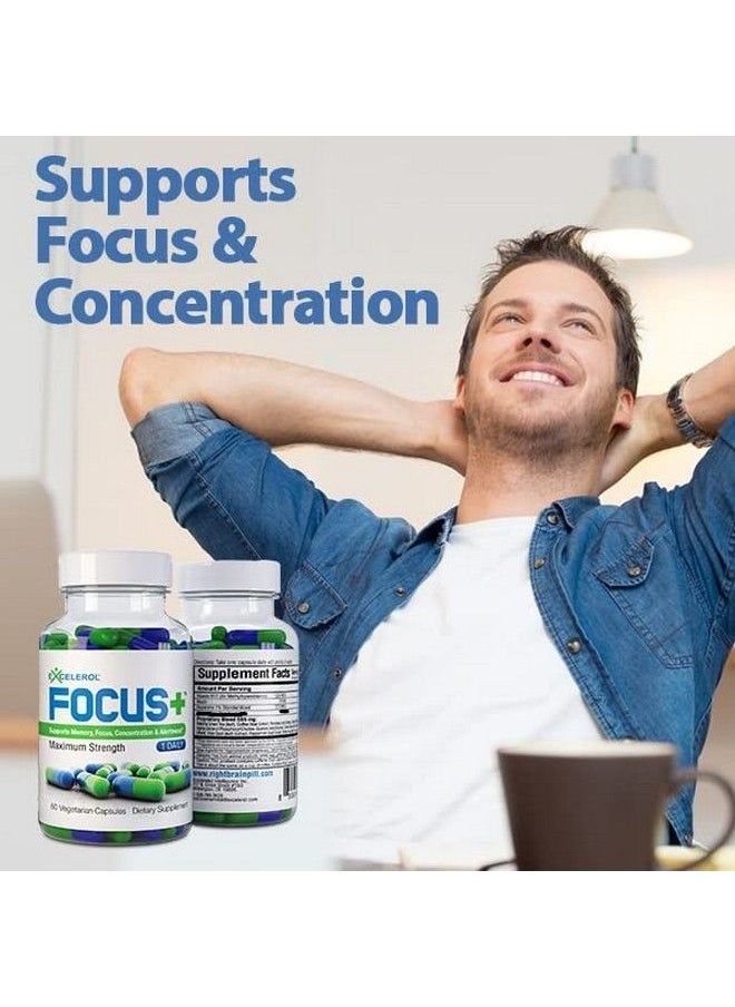 Excelerol - Focus Plus Brain Supplement Memory Support Capsules (120 Capsules) - Image 1