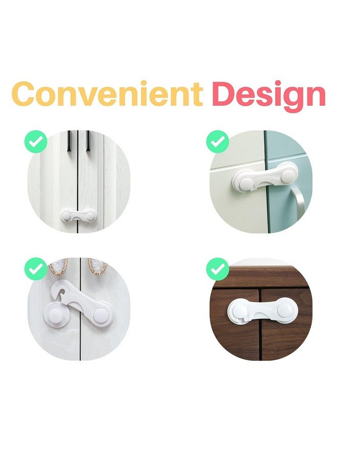 Inaya 6-Pack Child Proof Locks for Cabinet Doors, Pantry, Closet, Wardrobe, Cupboard, Drawers - 3M - No Drilling - Child Safety Locks for Cabinets and Drawers - Baby Proofing Cabinet Lock - Image 3