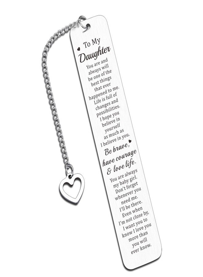 FOOZDEEVAAQ Daughter Gifts from Mom Dad Daughter 16-18th Birthday Gift for College Girls Easter Basket Stuffers College Dorm Room Essentials for Girl Bridal Shower Off to College Back to School Bookmark Valentine - Image 1